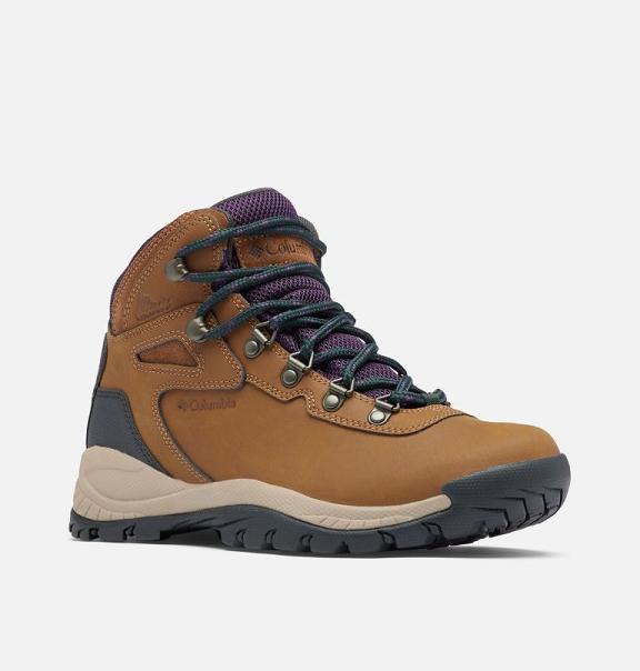 Columbia Newton Ridge Waterproof Boots Brown Purple For Women's NZ74359 New Zealand